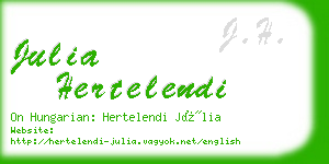 julia hertelendi business card